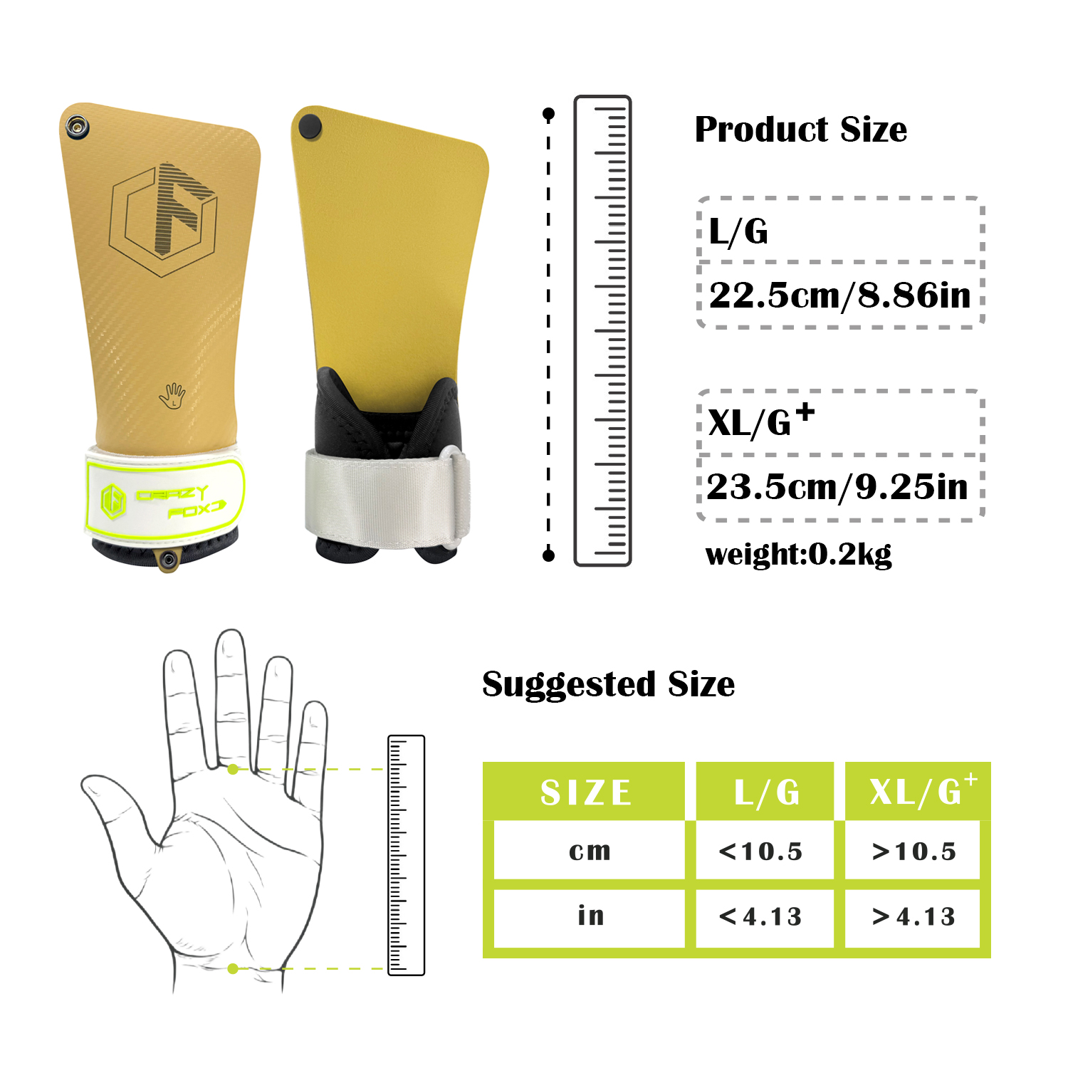 Crossfit Gear Pouch - Natural Rubber Anti‑Slip Palm Grips, Magnesium‑Free