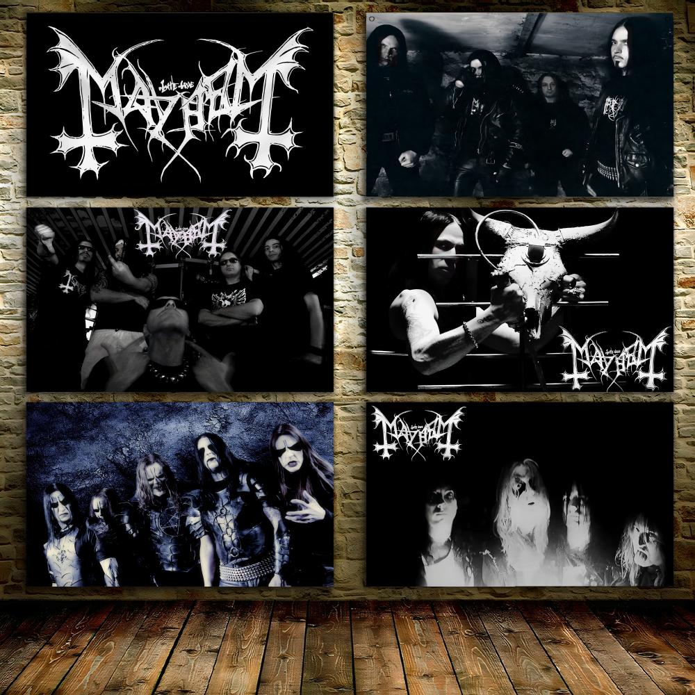 Crossfit Mayhem - M-MAYHEMS Heavy Metal Band Flags Custom