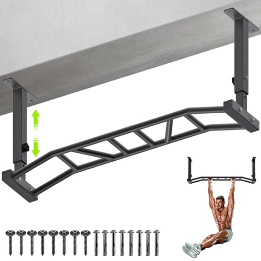 Pull Up Bar Grip - Home gym ceiling-mounted pull up bar,