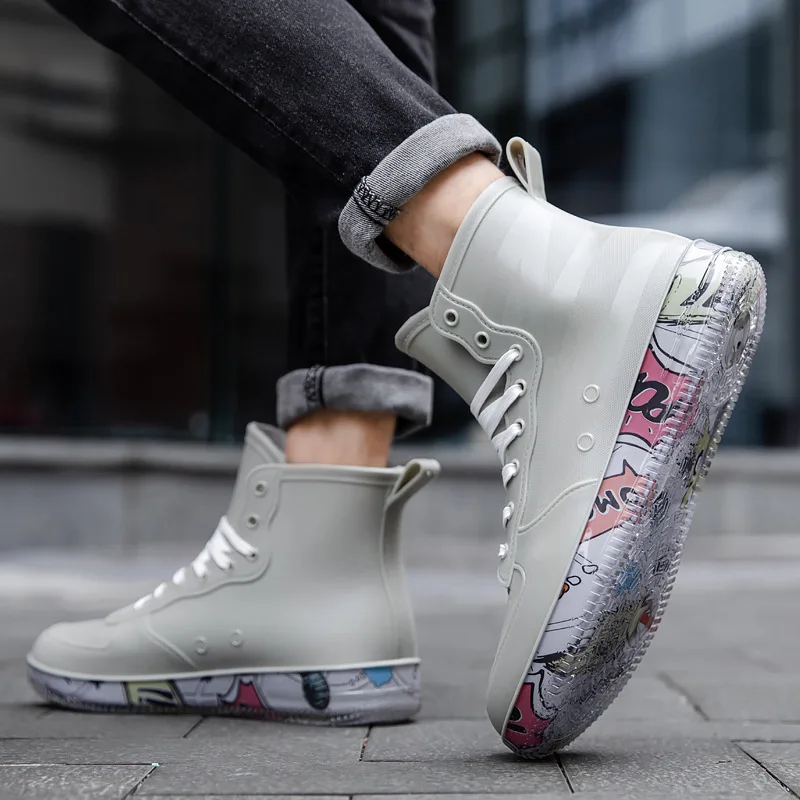 Men Rain Boots Fashion Trendy  – обзор и цена Crossfit Male