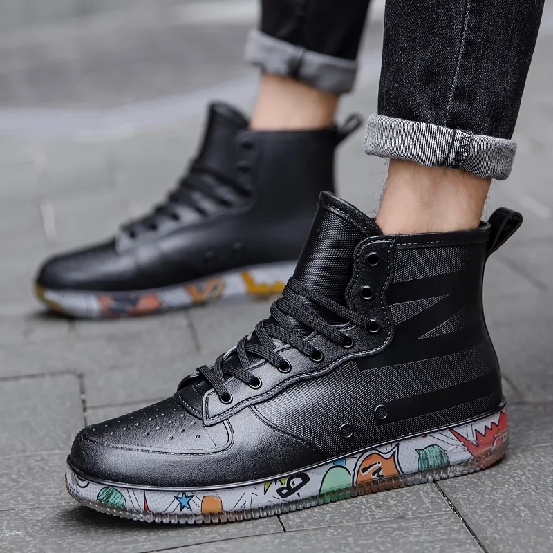 Men Rain Boots Fashion Trendy  – обзор и цена Crossfit Male