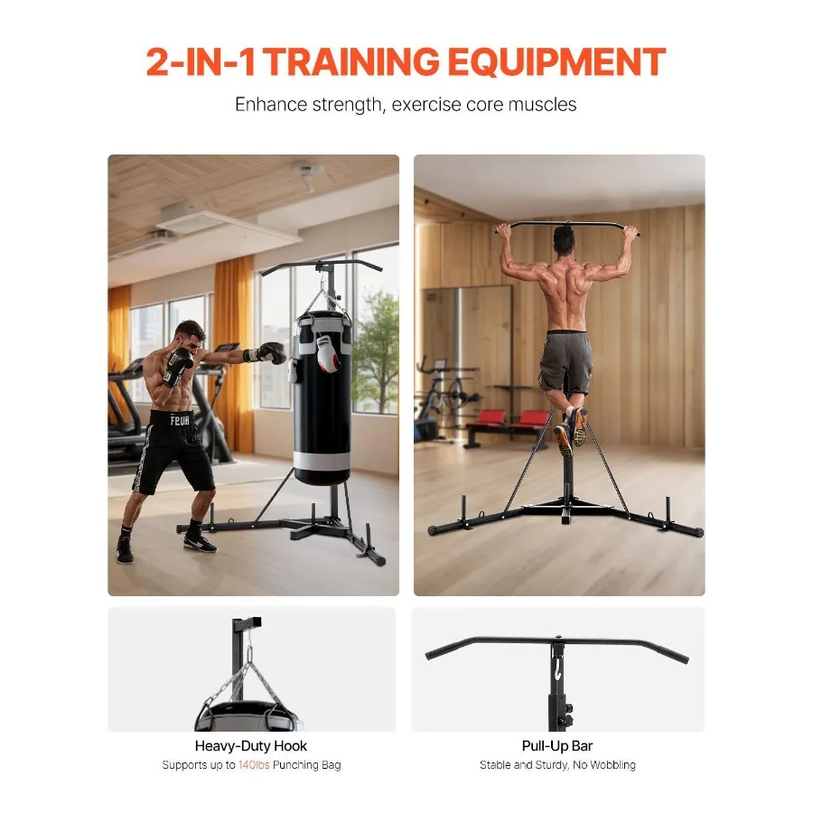 2 in 1 Punching Bag Stand Stee – обзор и цена Pull Up Bar Grip