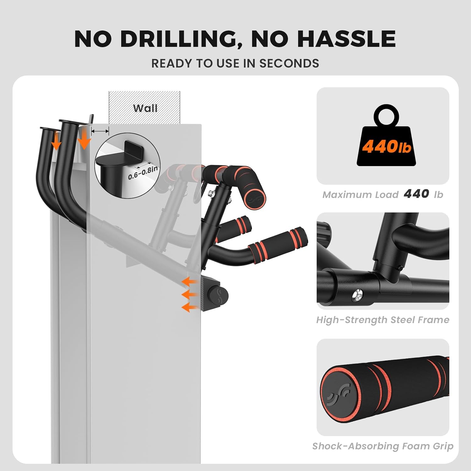 Door Pull Up Bar for Doorway w – обзор и цена Pull Up Bar Grip